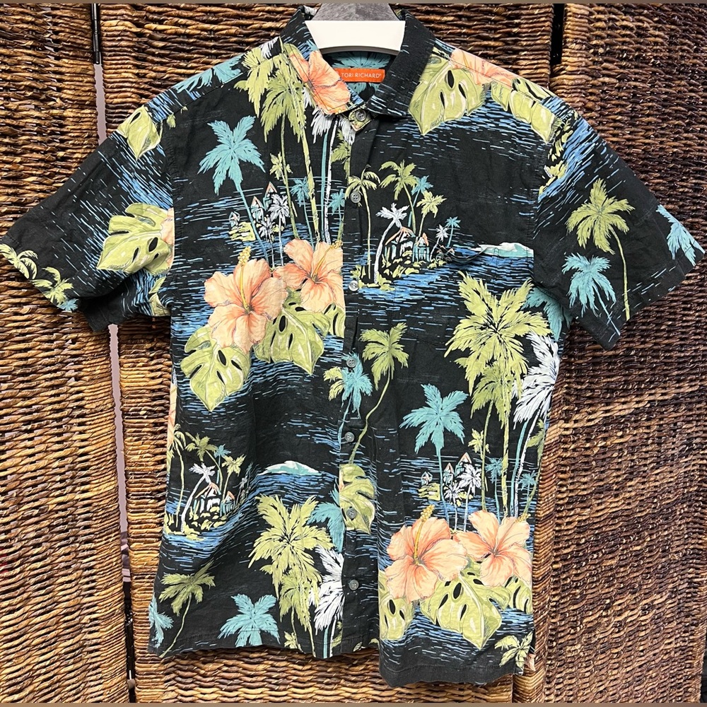 Tori Richard-Men’s Button Up- Made in Hawaii, Shirt, Medium, Pre- Owned